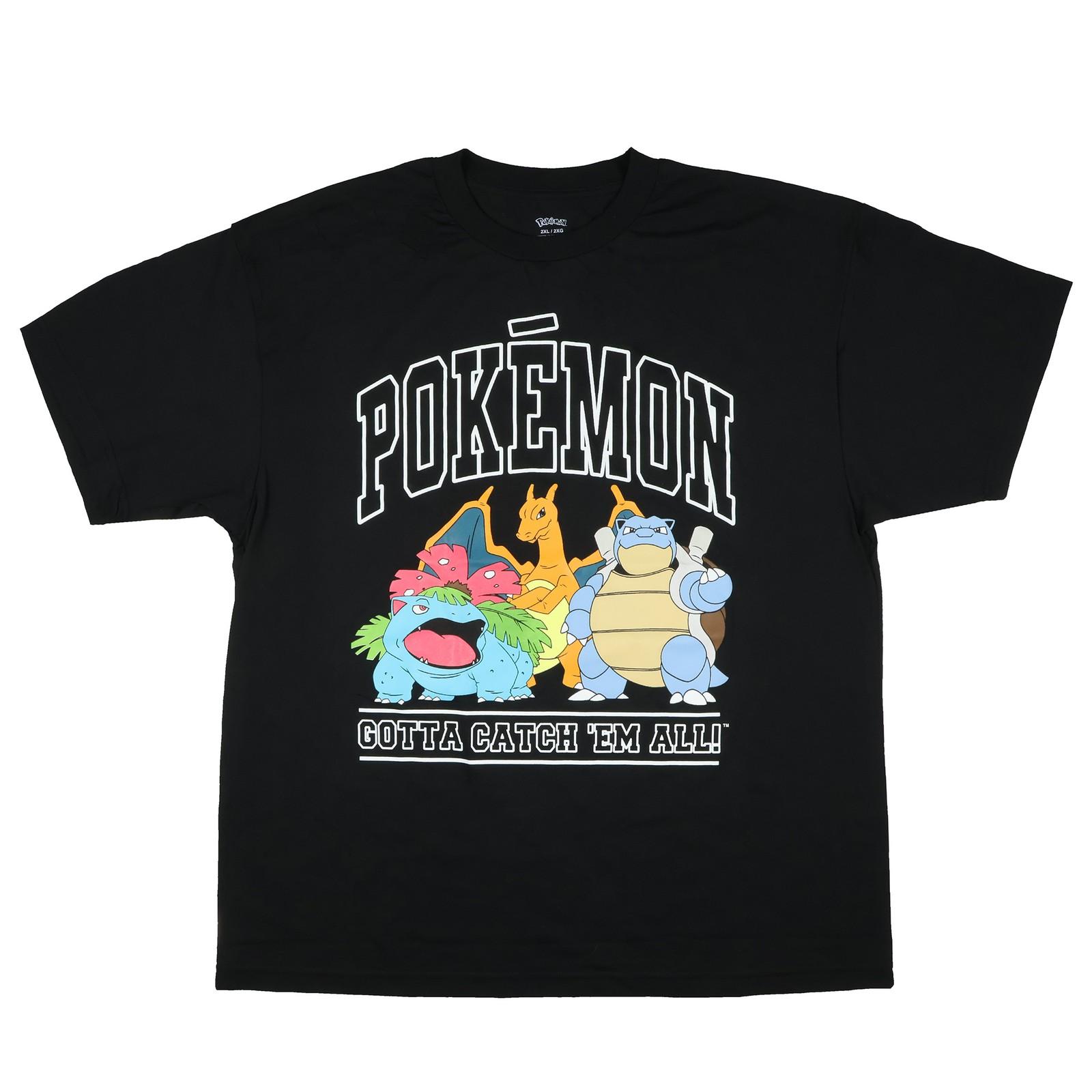 Pokemon Shirt Mens Gotta Catch Em All Adult Short Sleeve Graphic Tee (4XL) L