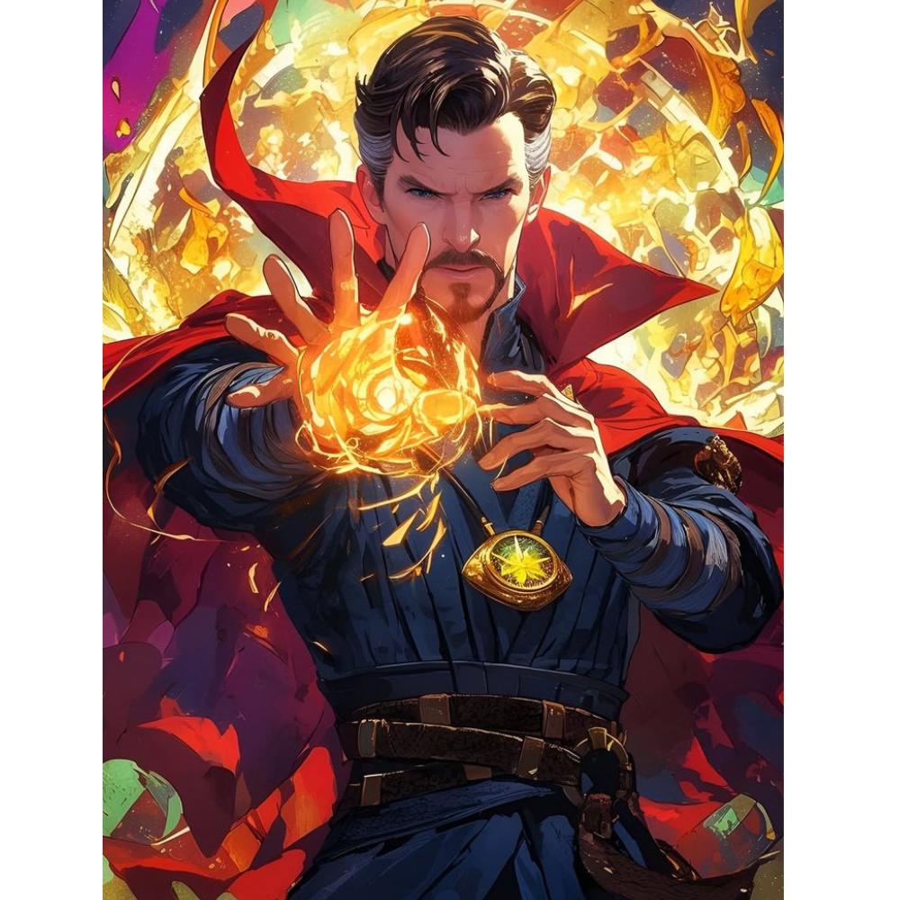 Malowanie Po Numerach Z Ramą Obrazy Do Malowania Marvel Dr.strange 40X50 Cm