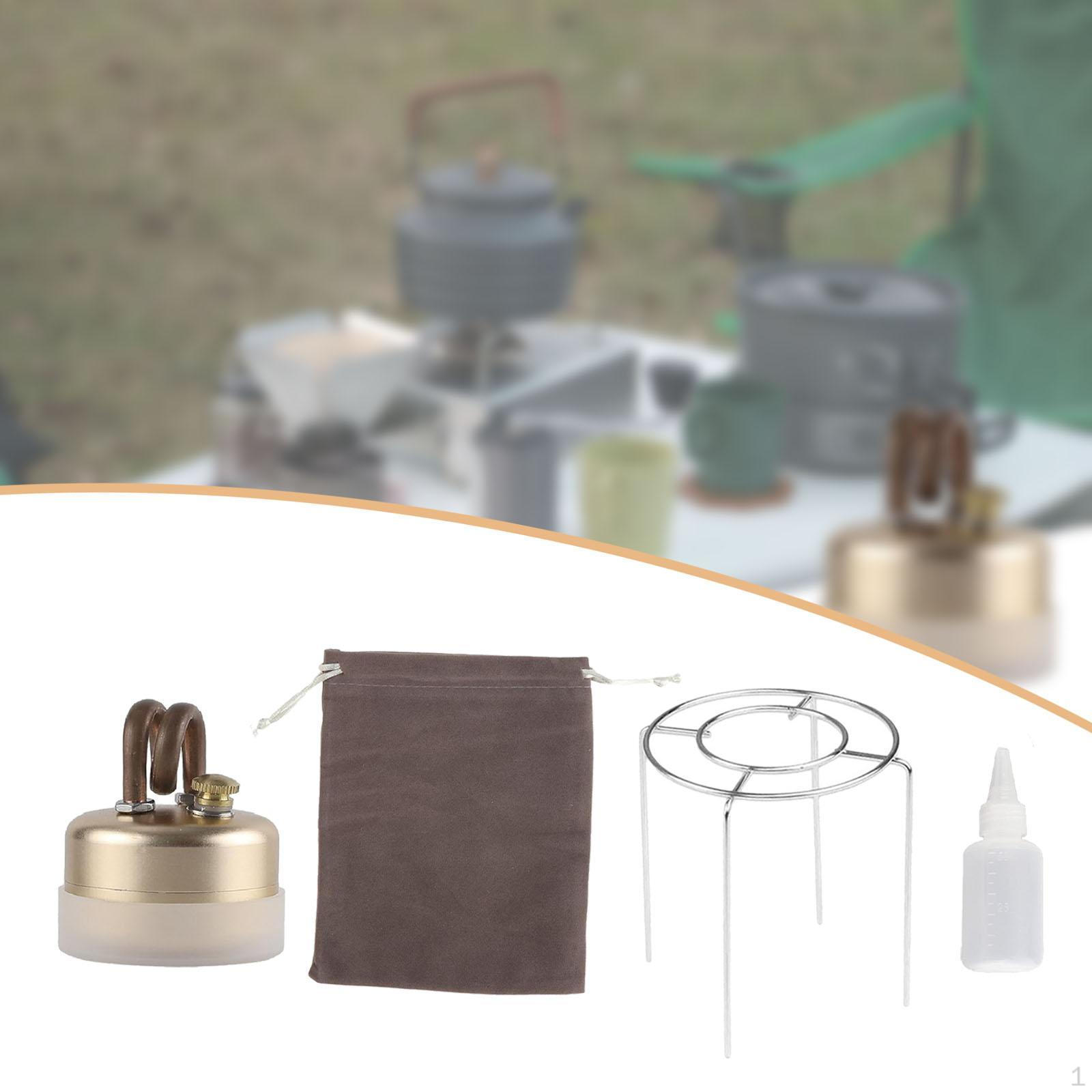 

Alcohol Stove, Camping Lightweight, Small Metal Burner for Camping, Hiking And золотой