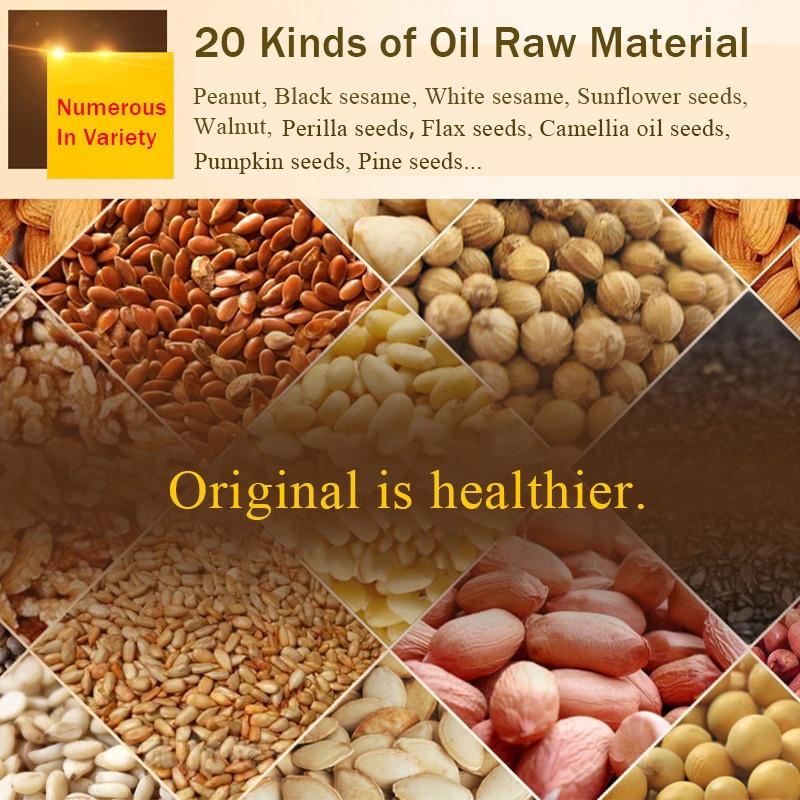 Peanut/Olive Oil Maker Use Sesame/Almond/Walnut Household Oil Presser 304 Stainless Steel Oil Press Machine