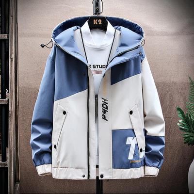 Spring and Autumn Youth Large Size Printed Jackets Casual Hooded Jackets Trendy and Versatile Men's Tops