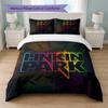 Linkin Park Print 3Pcs Bedding Set Duvet Cover With Two Pillowcases Soft Bed Linen For Household Bedroom