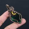 Green Flash Labradorite Gemstone Pure Copper Wire Wrapped Handmade Pendant Jewelry For Gift