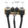 Front Panel USB3.0+ USB3.0+High Definition Audio Jack Port I/O Board + Internal Wire Audio Video Cable for Computer for
