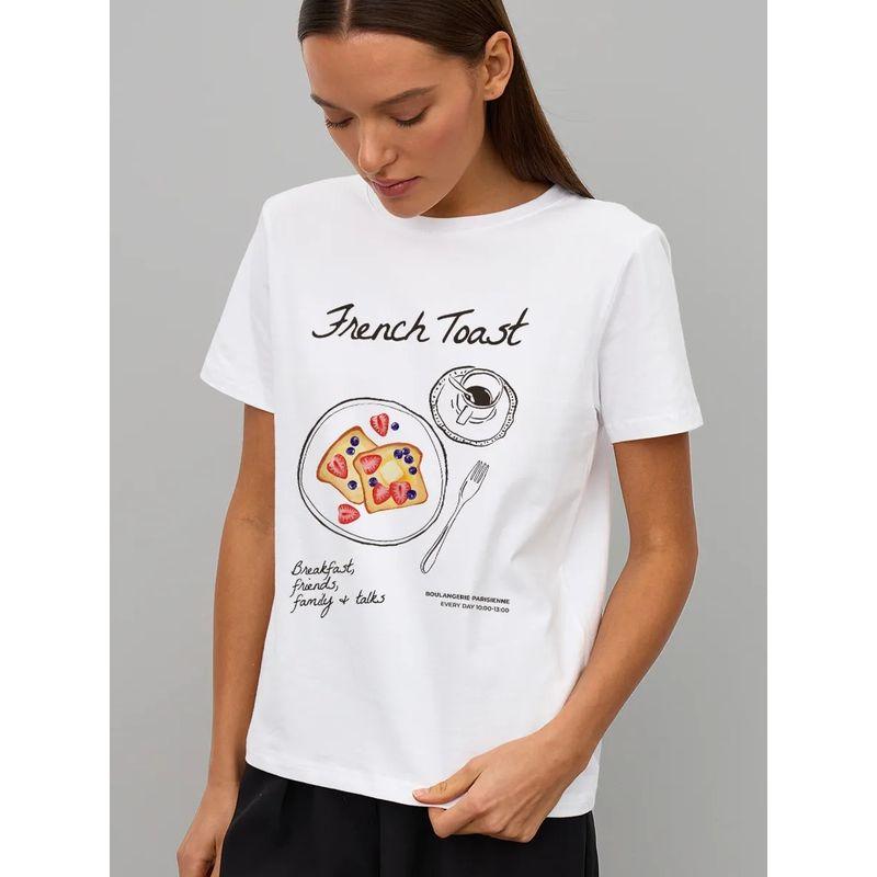 Western Style New Fashion Loose Casual Print Short Sleeve Cotton T-shirt Top Loose Printed T-shirt