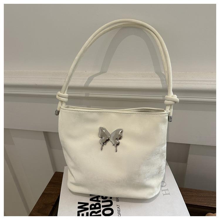 Personalized One-shoulder Texture Fashionable Fashionable Women's Bag Butterfly Casual and Beautiful Commuting Crossbody Toe Bag