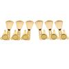 Musiclily Basic Guitar Tuners for Button Button L3+R3 LP/SG Electric/Acoustic Guitars, Half-Moon Gold, Gold/Keystone