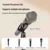 Universal Floor-Standing Metal Microphone Stand with Retractable Clip