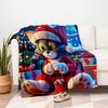 "Tom & Jerry Christmas Santa Costume for Kids"Blanket Flannel Throw Blanket for Sofa, Bed, Travel, Camping, Office
