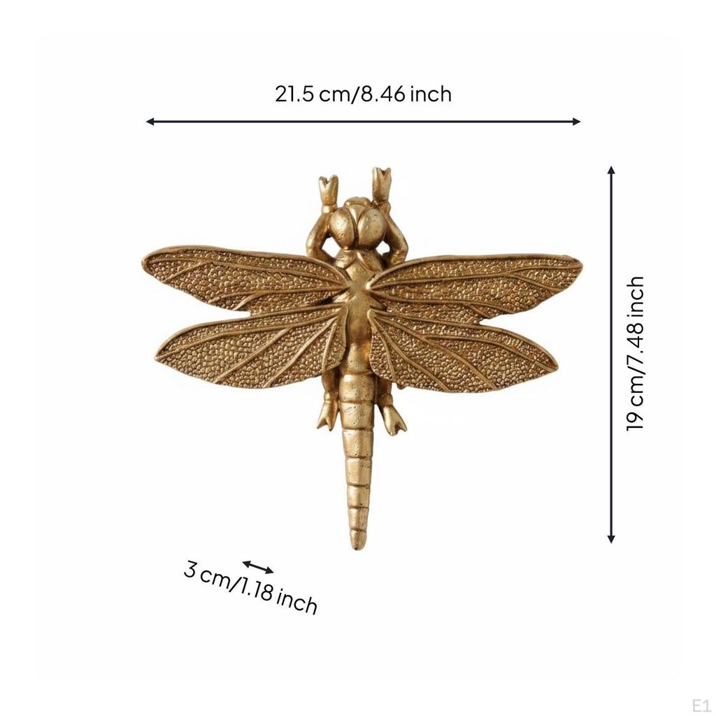 Dragonfly Wall Hanging Toned Resin Textured Appendages for Collectors, Home Decor,