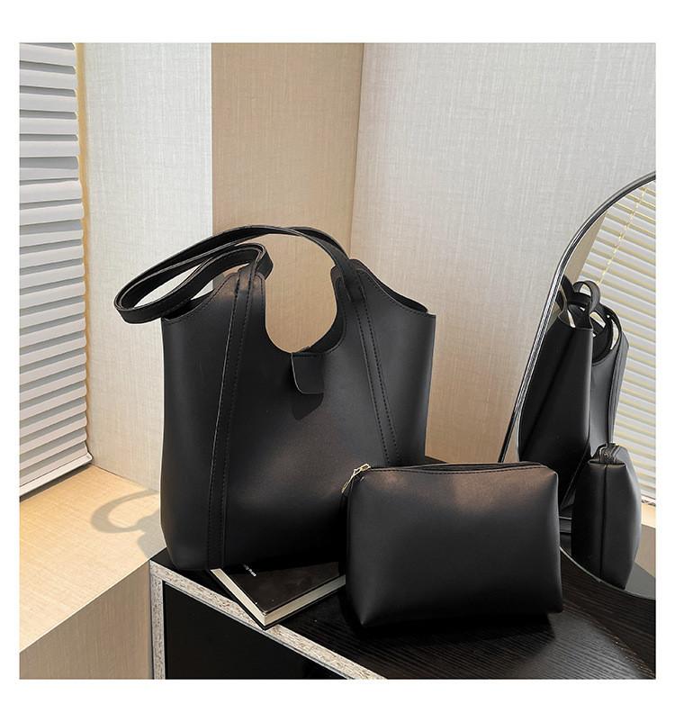Pu Bucket Bag With Magnetic Closure For Daily Use Womens Fashion