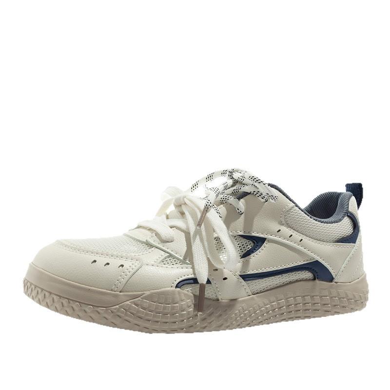 Bell Glacier Blue German Training Shoes Dopamine Mesh High-value Casual Shoes Double Lace-Up Round Head Solid Color Single Shoes