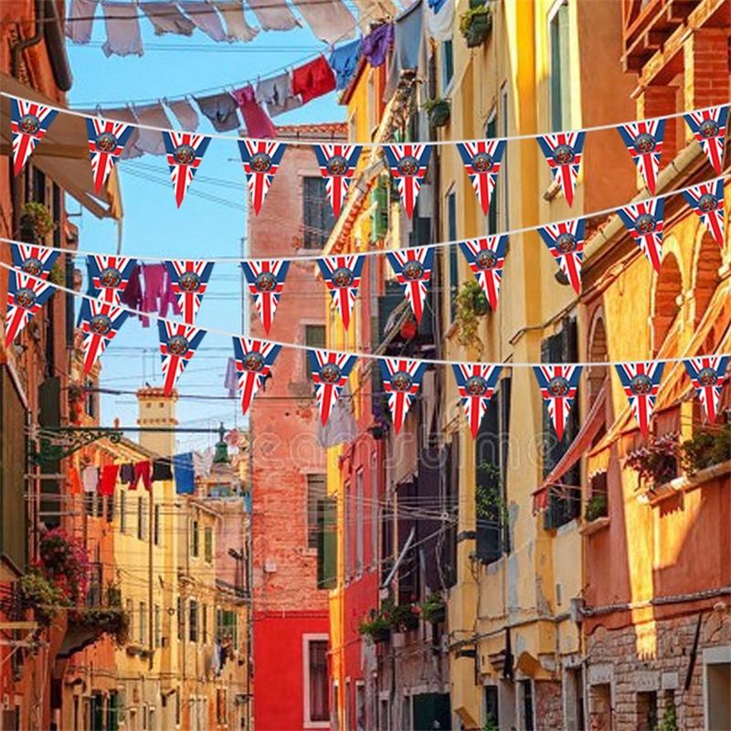 Patriotic Red Flag 90x150cm British King Charles Coronation Spring Yarn Material