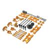 For WLtoys 124016 124017 -18 124019 144001144010 RC Car Parts Metal Upgrade Kit Drive Shaft Pull Rod Swing Arm Steering Cup Gear