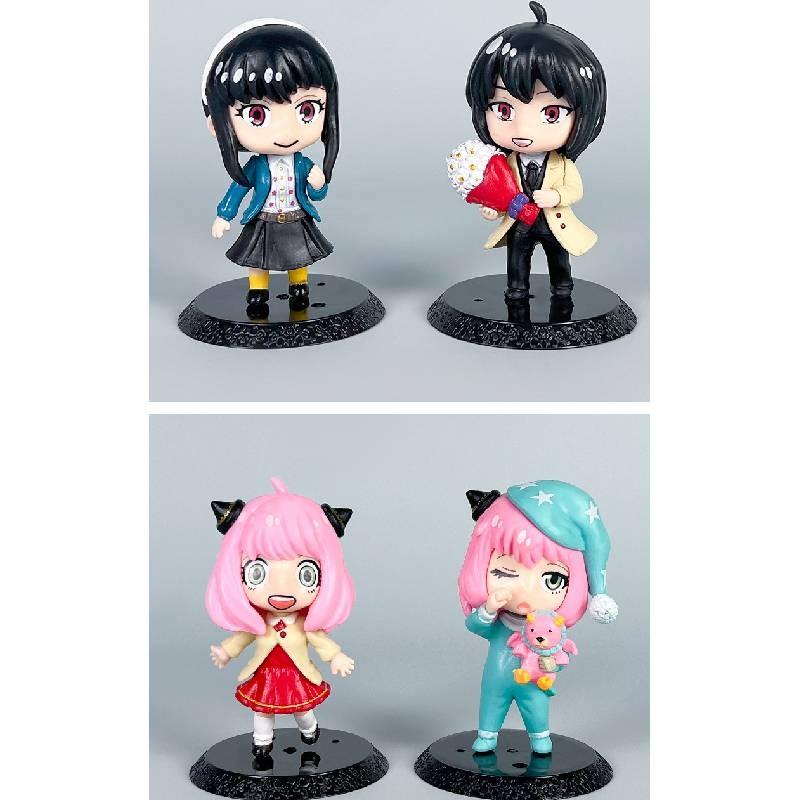 Spy Family Loid Anya Yor Anime Character Model Ornament Set For Collectors And Anime Memorabilia