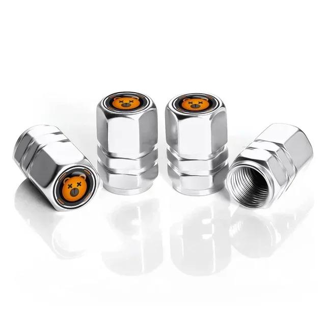 4Pcs Tire Valve Stem Caps, Universal Car Wheel Air Valve Dust Proof Covers for Cars, Trucks, SUVs, Bikes and Motorcycles Amagi
