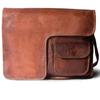 Vintage Leather Bag Men's Messenger Shoulder Laptop Briefcase
