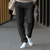 2024 Men's Waffle Casual Pants: Trendy Toothpick Stripe, Comfortable Straight-Fit for Spring & Autumn