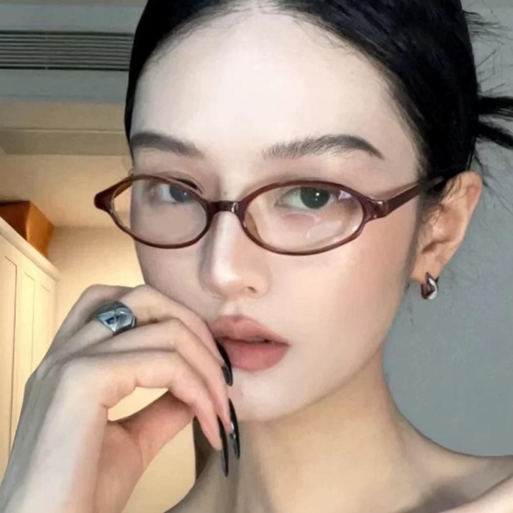 Fashion Protective Glasses Lightweight Blue Light Blocking Glasses Retro Oval Eyeglasses Comfortable Small Oval Sunglasses