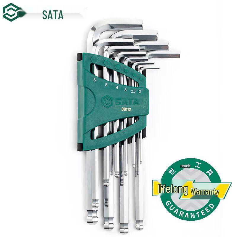 SATA 09112 10-Piece Extra Long Ball End Hex Key Set