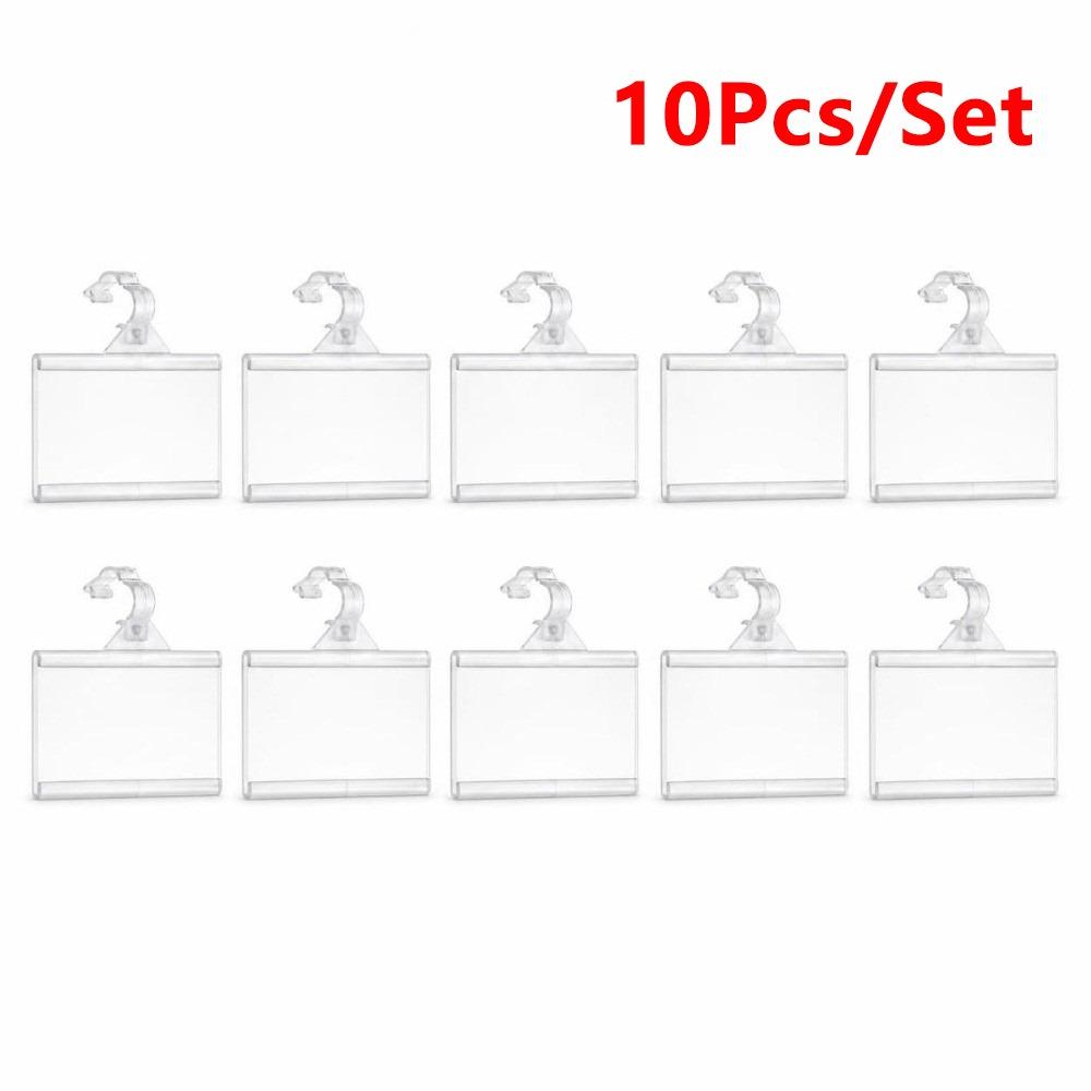 10Pcs Translucent Label Holder Plastic Plastic Hang Tag Price Tag Holder  Retail Store Display