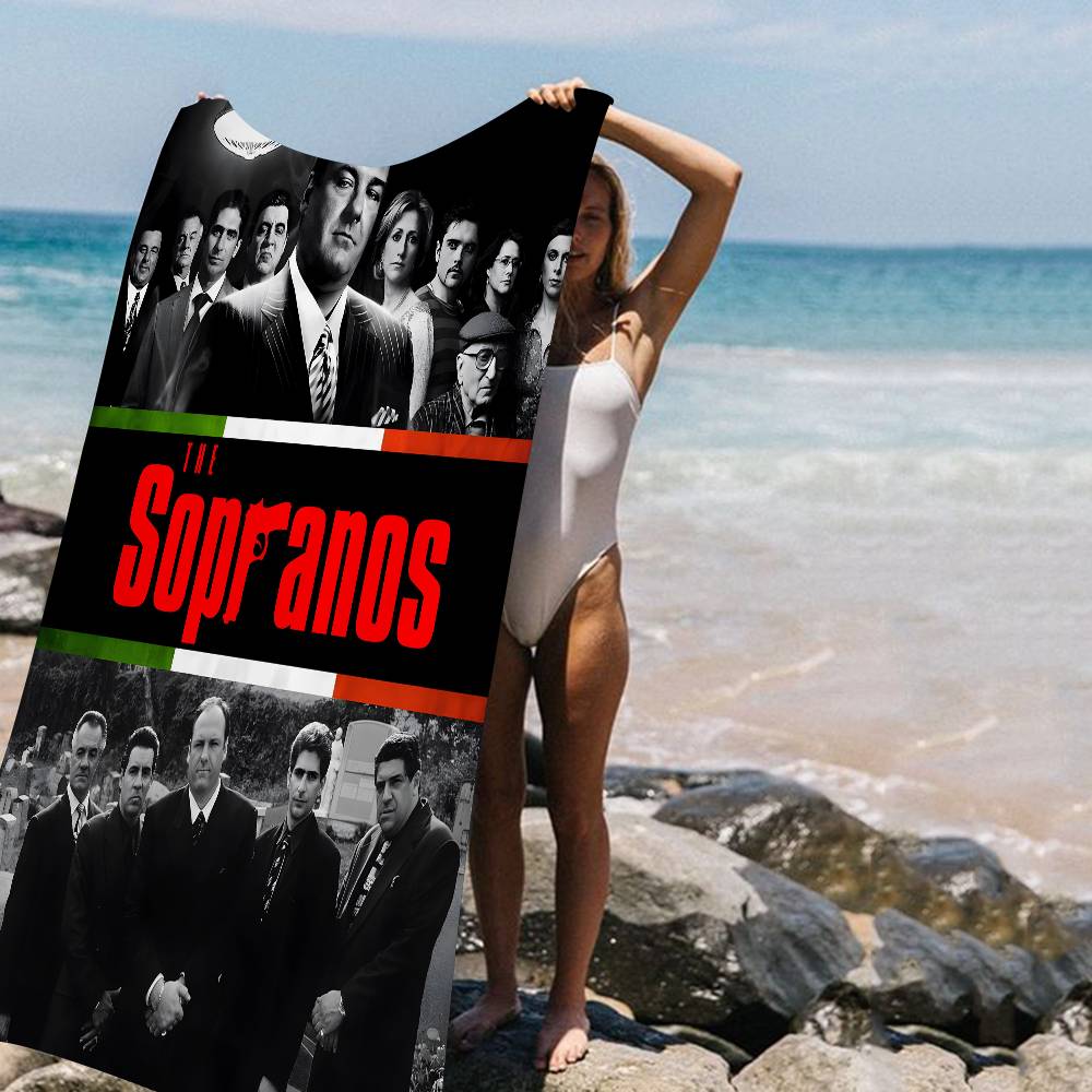 The Sopranos Family Movie Microfiber Blanket Quick Drying Beach Towels Oversized Printing Super Absorbent Pool Towel Blanket