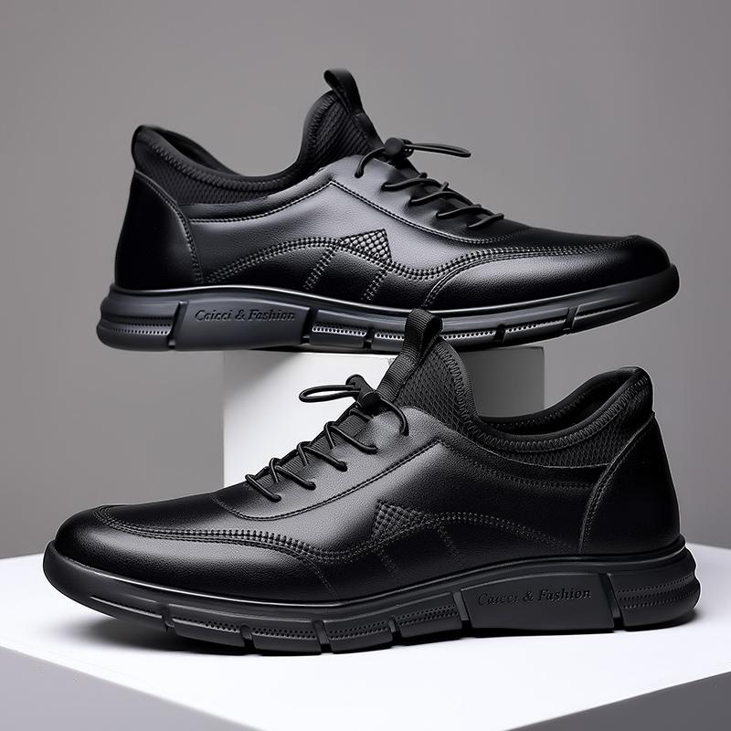 Fashion Versatile Men's Casual Leather Shoes New Arrival Sneakers Leisure Walk Male Footwear Oxford Shoes Men Lace-Up Treking Footwear