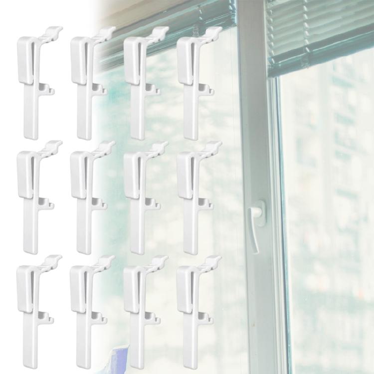 12/24Pcs Dust Cover Valance Clip Window Vertical Blind Retainer Clip Curtain Rails Mounting Clamp for Home and Office