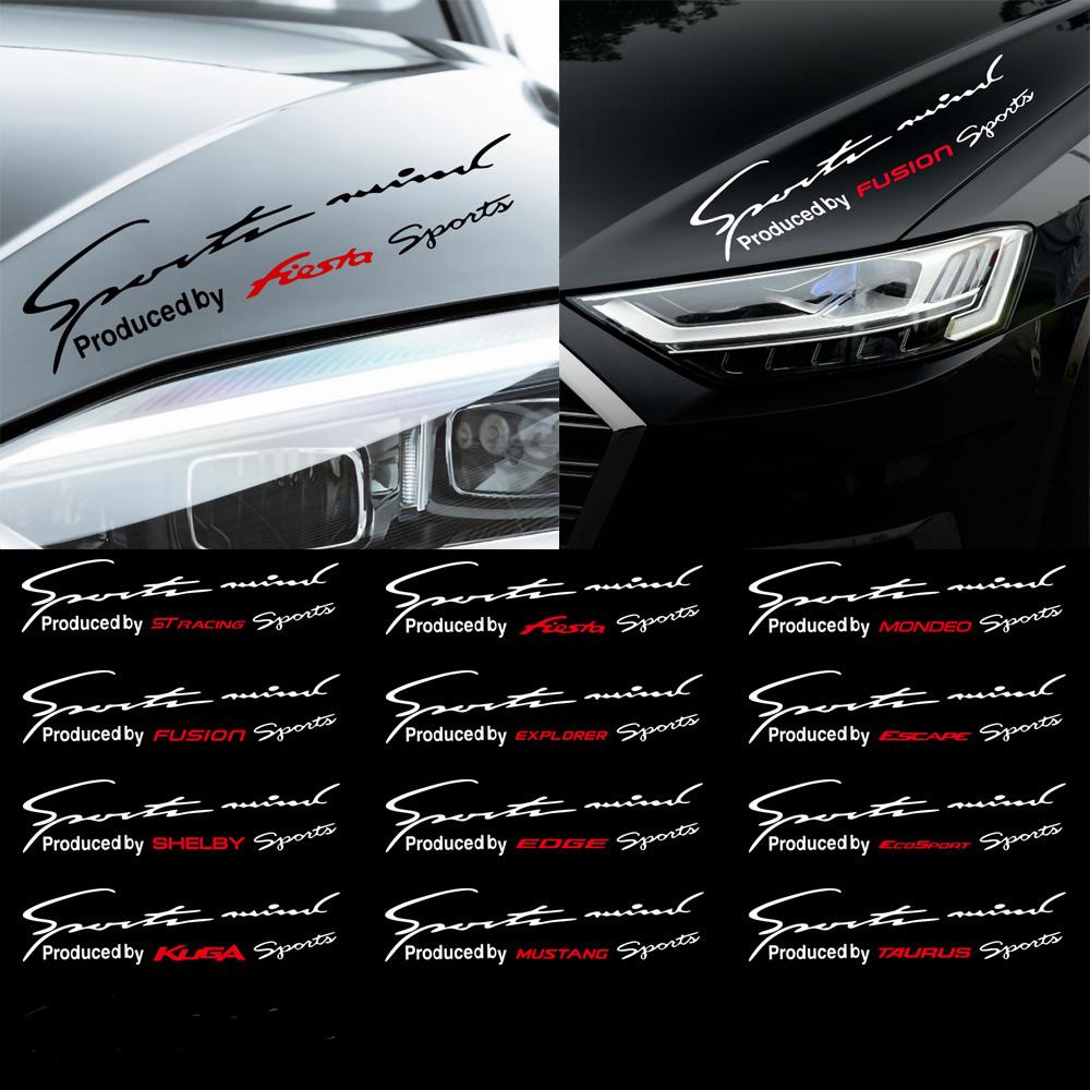 GDZJ3 Vinyl Car Logo Headlight Eyebrow Sticker Decor Accessories Auto Styling For Ford Mustang Focus Kuga Mondeo Fiesta Escape Edge