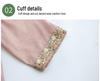 2026 Spring/Summer Women's Retro Jacquard Round Neck Five-Point Sleeve Top