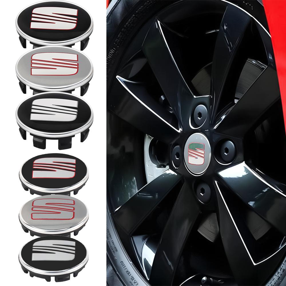 NBNY6 55/63MM Car Emblem Wheel Center Hub Cap Rim Refit Cover Accessories For Seat FR Cupra Ateca Leon Mk1 Mk2 Mk3 5f lbiza 6f Toledo
