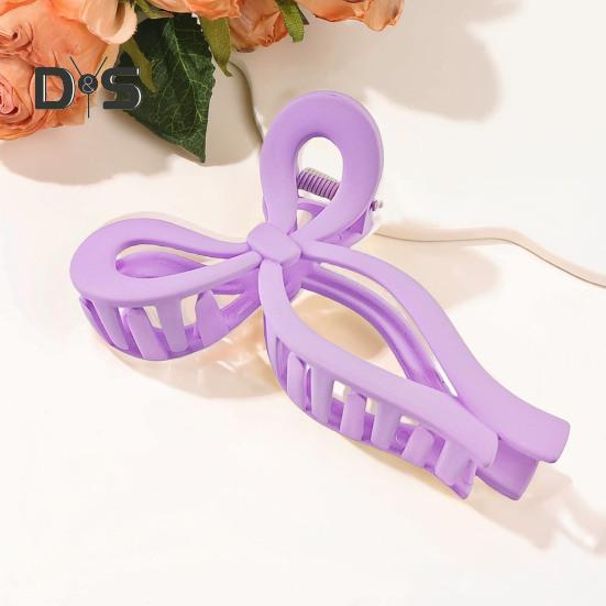 Women Hair Claw Bowknot Shape Anti-slip Design Hair Clip Back Head Large Hair Grip Clip Shark Hair Claw Hair Accessories