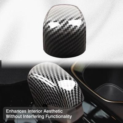 ABS Car Gear Shift Knob Head Trim Cover for Lexus NX260H 350H RX350H   2024 2025 Carbon Fiber Black