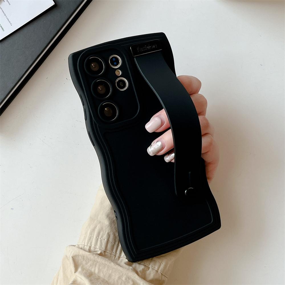Držák na zápěstí Curly Wave Držák na telefon iPhone 12 Pro Max 15 14 Plus 13 11 XR XS Max 7 8 Plus SE 2020 měkký silikonový kryt