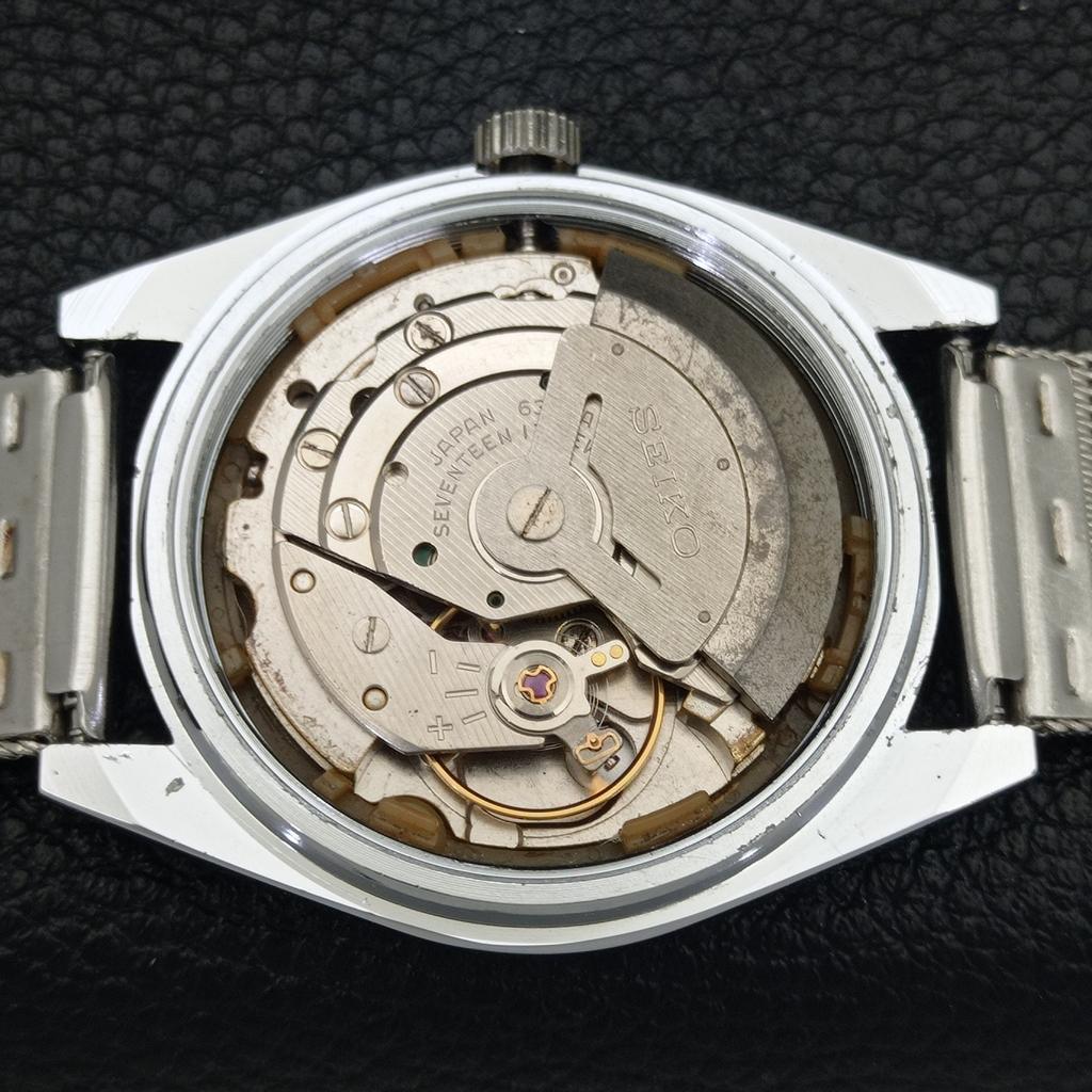 REFURBISHED SEIKO 5 AUTOMATIC 6309A VINTAGE JAPAN MENS BLACK WATCH A440847-4 Sk-a440847