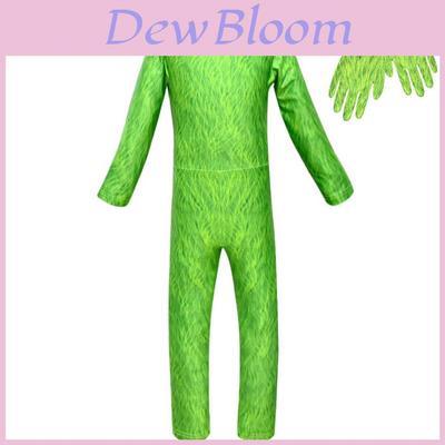 Eye-catching Grinch Cosplay Costume For Kids Perfect For Halloween Parties!