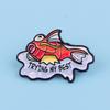 Little Elf Fish Brooch: Cute Cartoon Metal Badge for Backpack, Bag, or Clothing