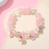 Sanrio Cinnamoroll Crystal Beaded Bracelet - Handmade Cartoon Gift for Female Students, Friends, and Couples.