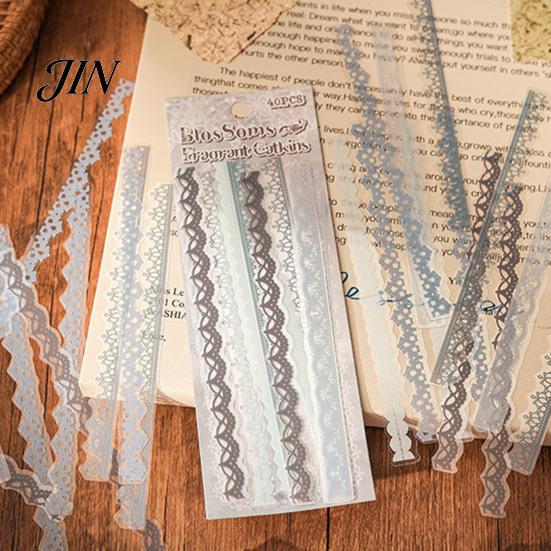 Autocollants Décoratifs en Dentelle Romantique PET pour Scrapbooking, Journal, Carnet, Cartes, Planificateur, Carnet, Photo, Album,