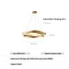 New Modern Gold Pendant Lamp Nordic LED Three Color Dimming Chandelier for Living Room Bedroom Restaurant Decor Hanging Lighting