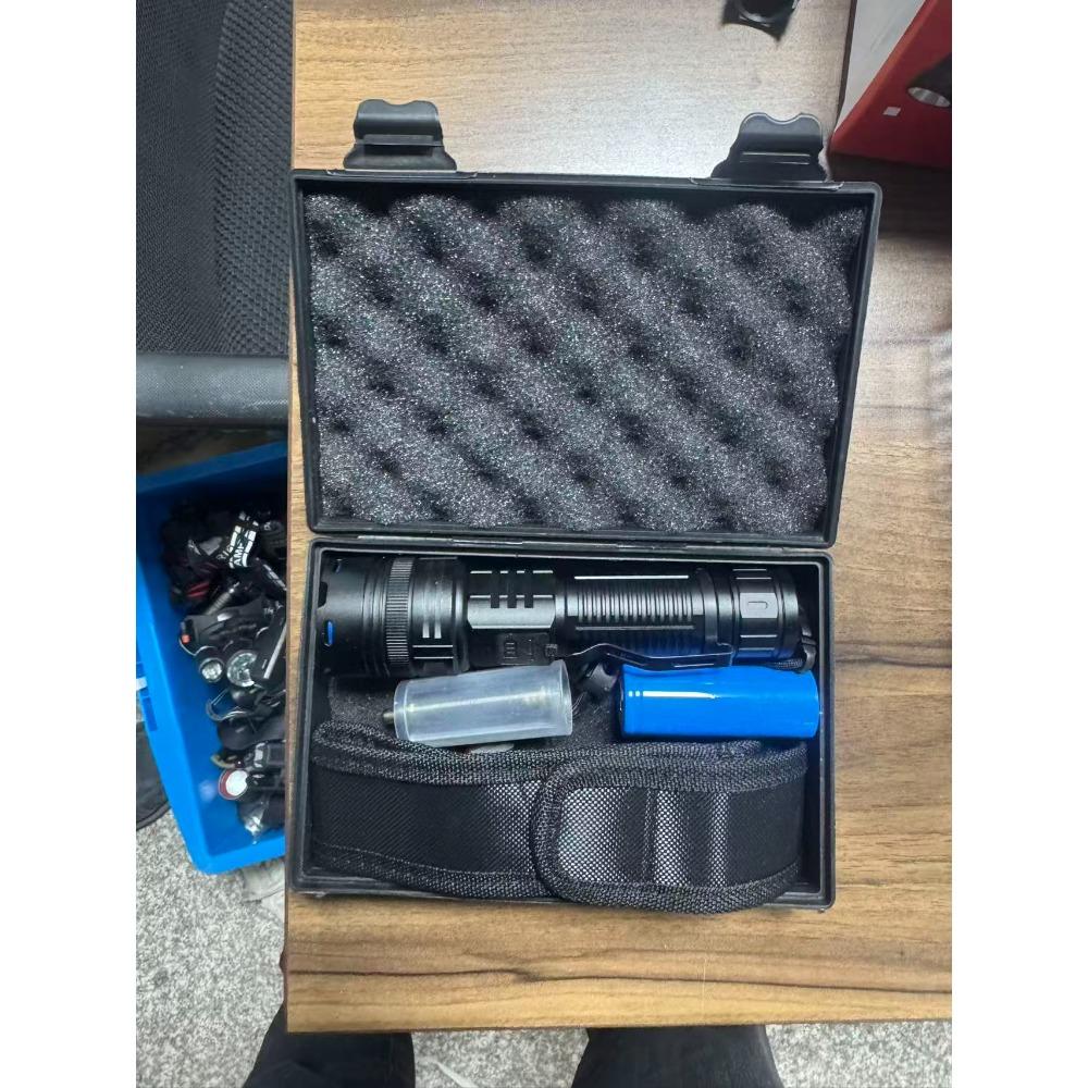 500W High Power LED Flashlight Type-C USB Rechargeable Zoom Torch Strong Light Lamp Outdoor Ultra Powerful Flash Light