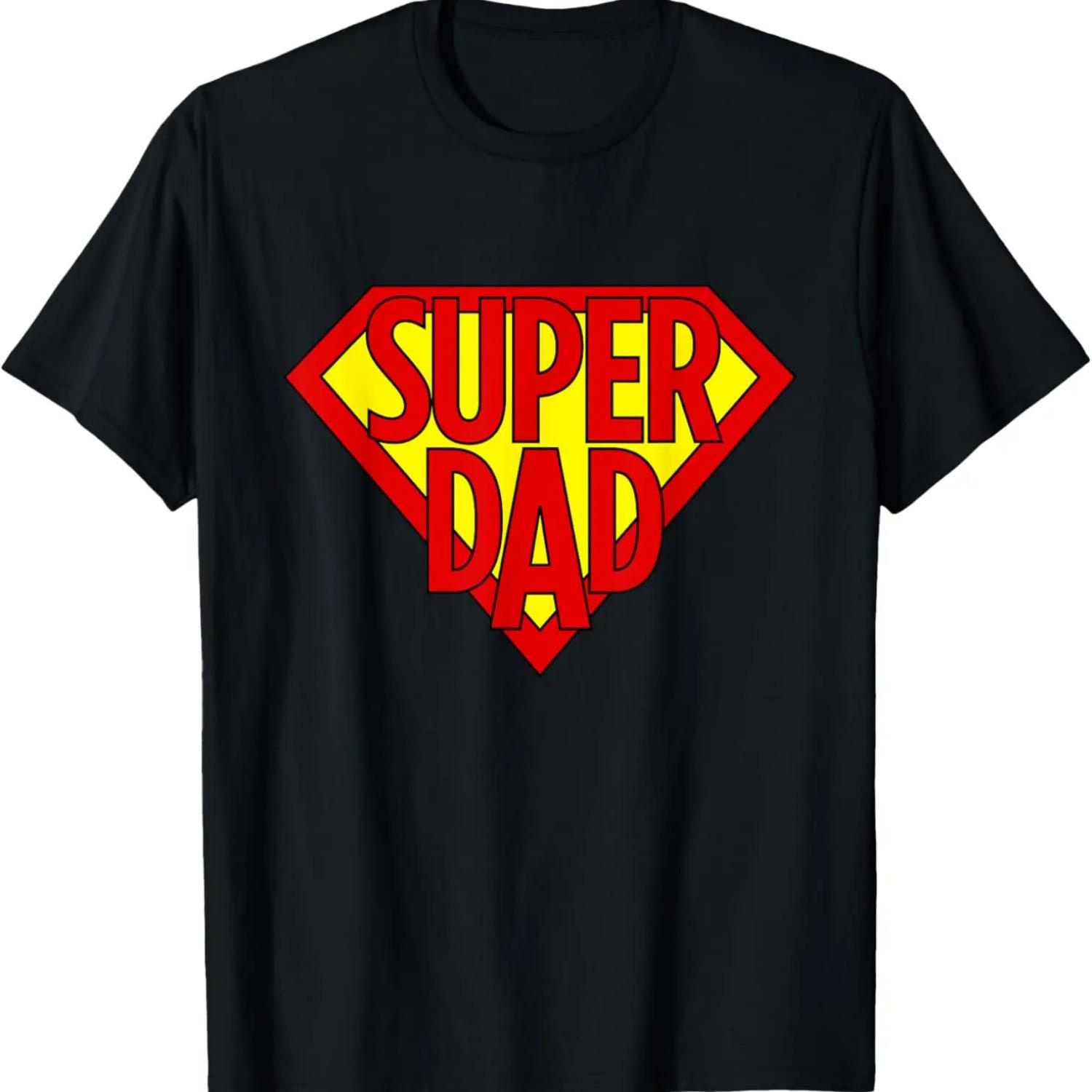 

Mens Super Dad Superhero Daddy Hero Dad Funny Dad Humor Shirts S чёрный