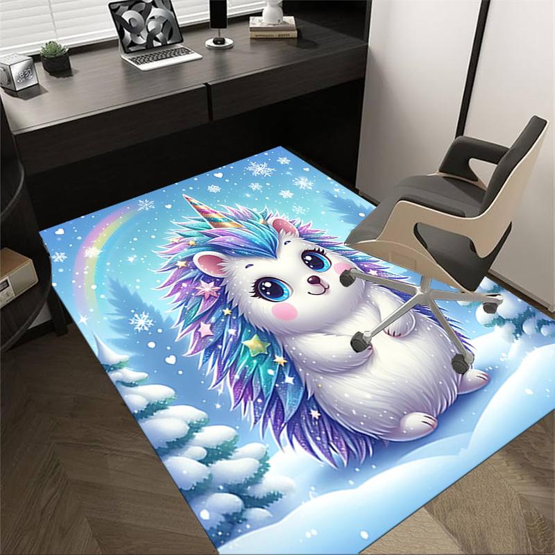 

1PC Unicorn Hedgehog Extra Large Non Slip Floor carpet, Office, family, bedroom, Studio Large Area Rug Indoor Rugs 60cm by 90cm