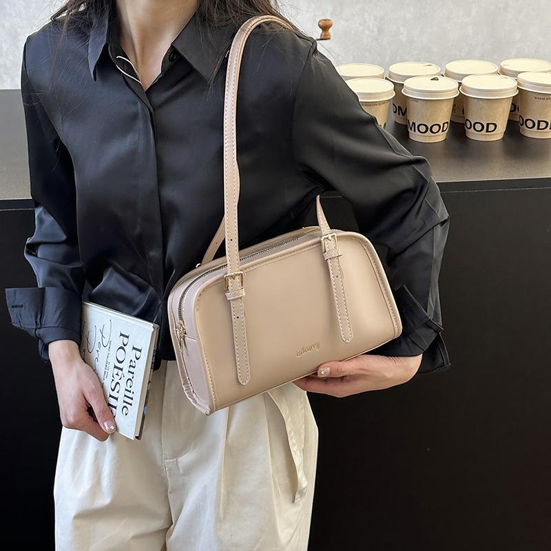 Large Capacity Brown Bowling Handbags Women's Shoulder Bags Retro Korean INS Style Autumn Winter New 2026 Fashiable Trend Bags