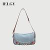Denim Canvas Underarm Bag French Chain Shoulder All-Match High-End Niche Dumpling Bag