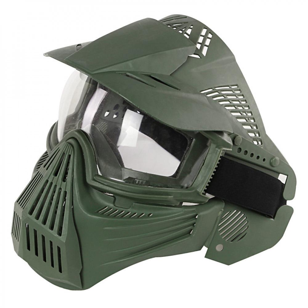 Maschera Facciale Tattica CS per Persona Reale Maschera Protettiva da Ciclismo con Lente in PC Protezione Solare Anti-UV per Sport all'Aperto