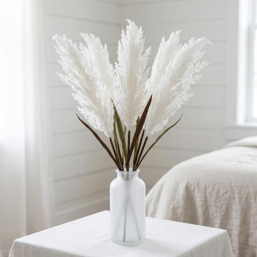 Rural Home Style Artificial Reed Dog Sage Realistic Fake Plant Flowers  Office
