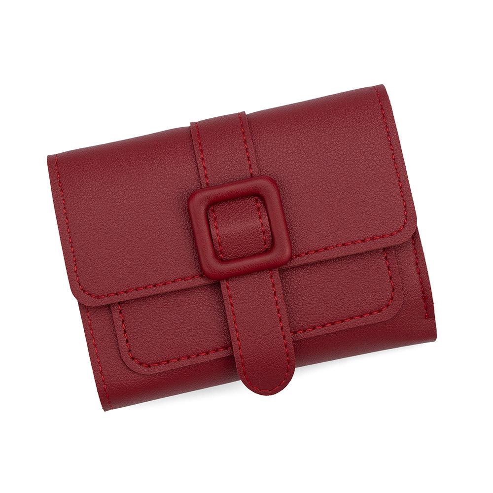 Elegant Women's Short Wallet Coin Purse with Multiple Card Slots