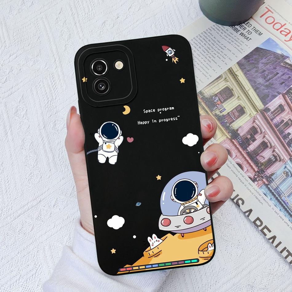 Case For Samsung A03 Core A03S Painted Soft Liquid Silicone Fashion Back Cover For Samsung Galaxy A 03 A03Core A03 S Funda Coque