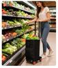 Carrello Pieghevole Compatto a Quattro Ruote: Timone portatile e resistente all'usura per shopping, bancarelle e trasporto bagagli
